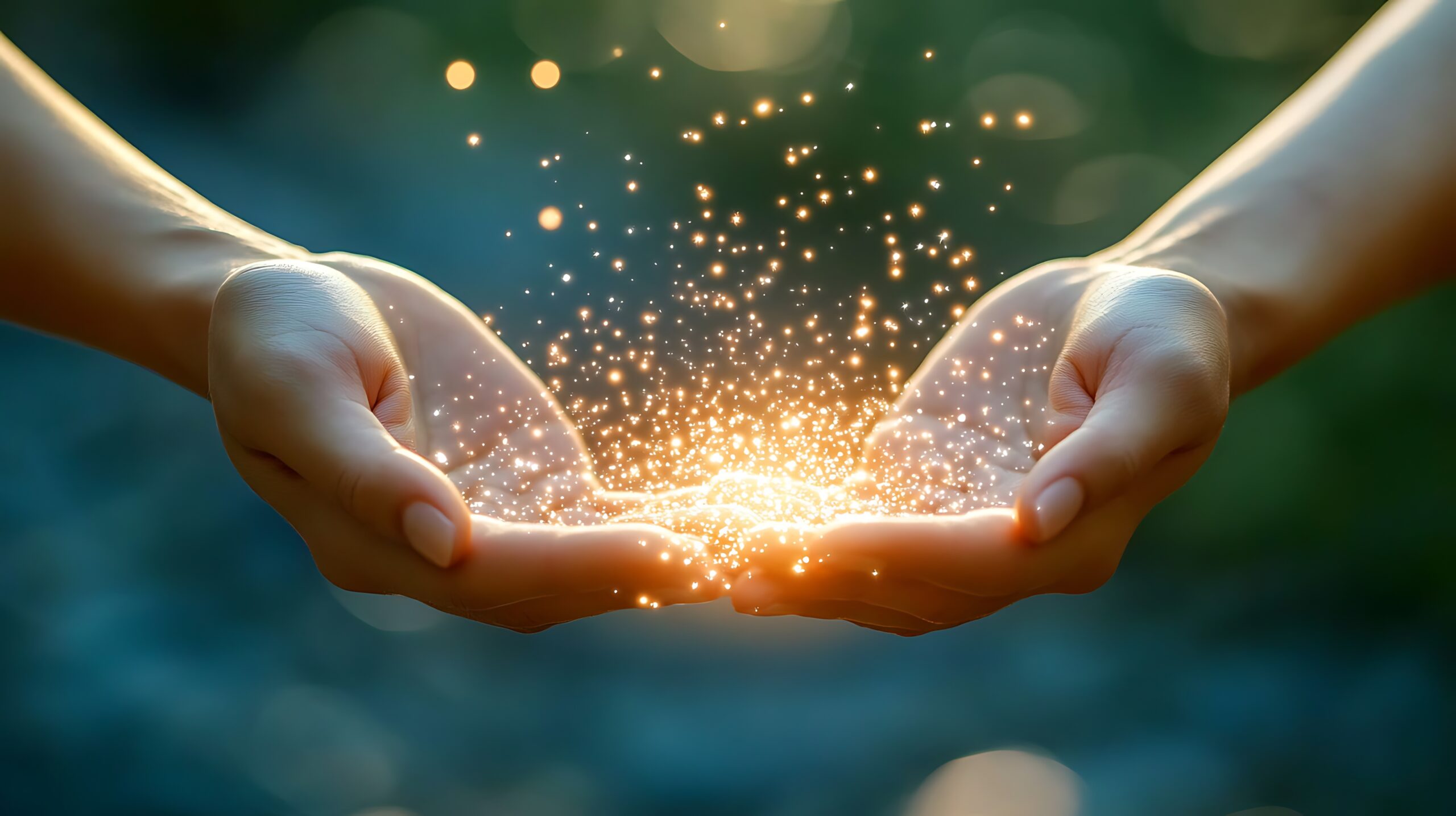 Healing glowing hands